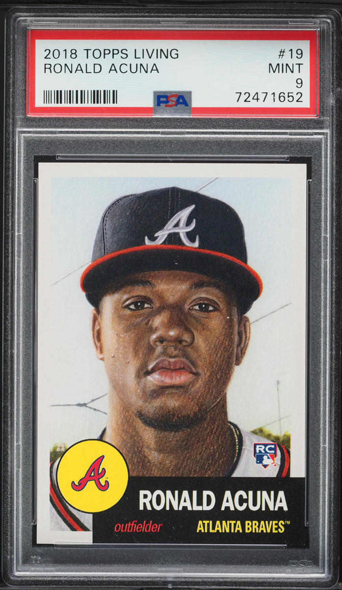 2018 Topps Living Ronald Acuna ROOKIE #19 PSA 9 MINT
