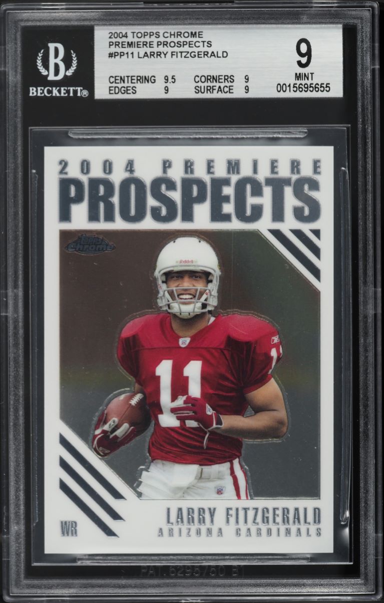2004 Topps Chrome Premiere Prospects Larry Fitzgerald ROOKIE #PP11 BGS 9 MINT
