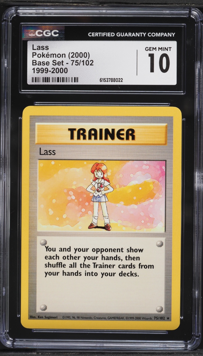 1999-2000 Pokemon Base Set Lass #75 CGC 10 GEM MINT
