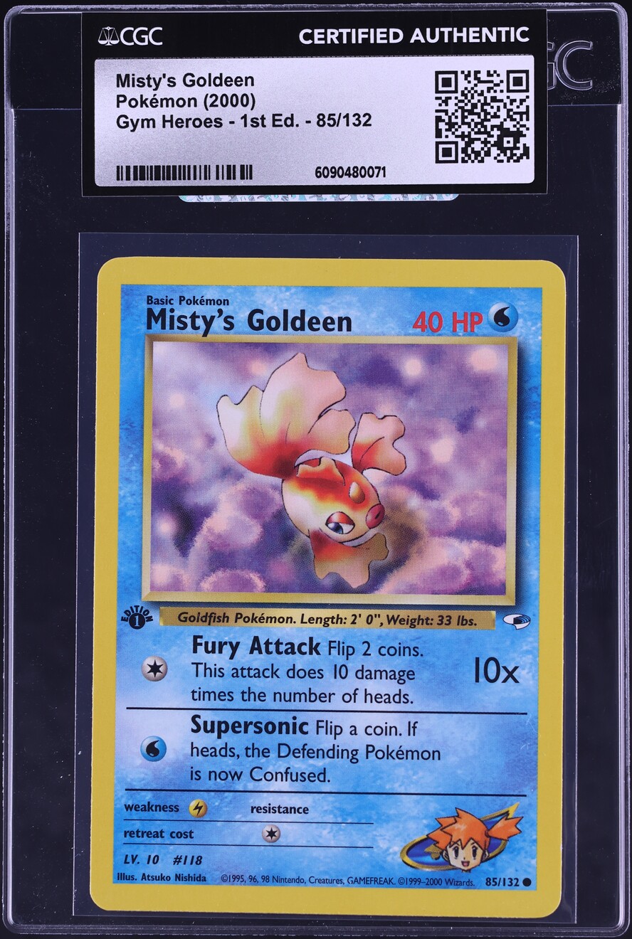 2000 Pokemon Gym Heroes 1st Edition Misty's Goldeen #85 CGC AUTH