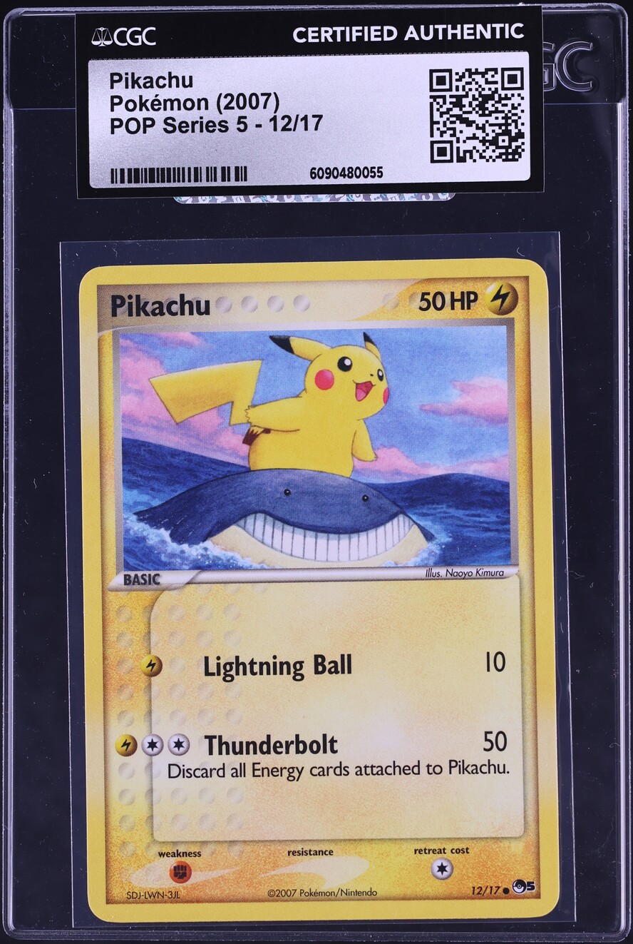 2007 Pokemon POP Series 5 Pikachu #12 CGC AUTH