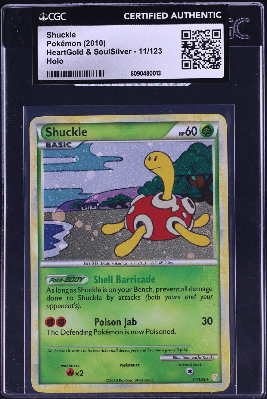 2010 Pokemon HeartGold & SoulSilver Holo Shuckle #11 CGC AUTH