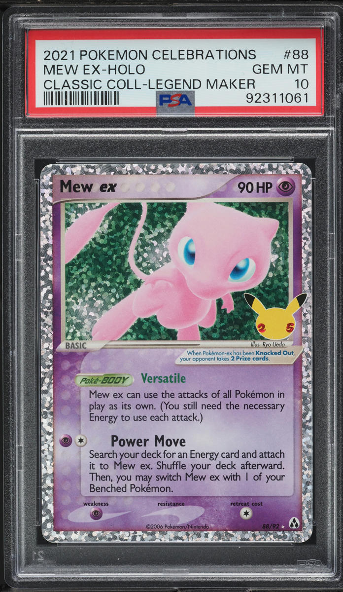 2021 Pokemon SWSH Celebrations Classic Collection Holo Mew ex #88 PSA 10 GEM