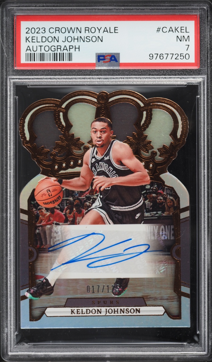 2023 Crown Royale Die-Cut Keldon Johnson AUTO /125 #CA-KEL PSA 7 NRMT