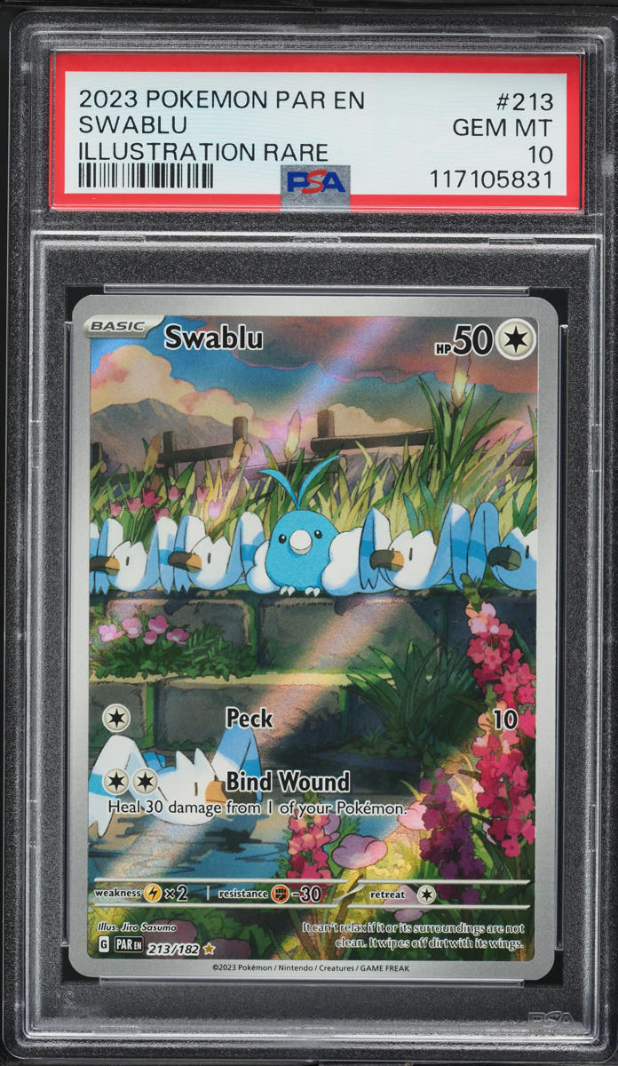 2023 Pokemon Scarlet & Violet Paradox Rift IR Swablu #213 PSA 10 GEM MINT