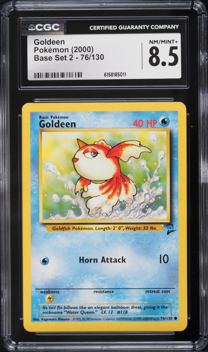 2000 Pokemon Base Set 2 Goldeen #76 CGC 8.5 NM-MT+