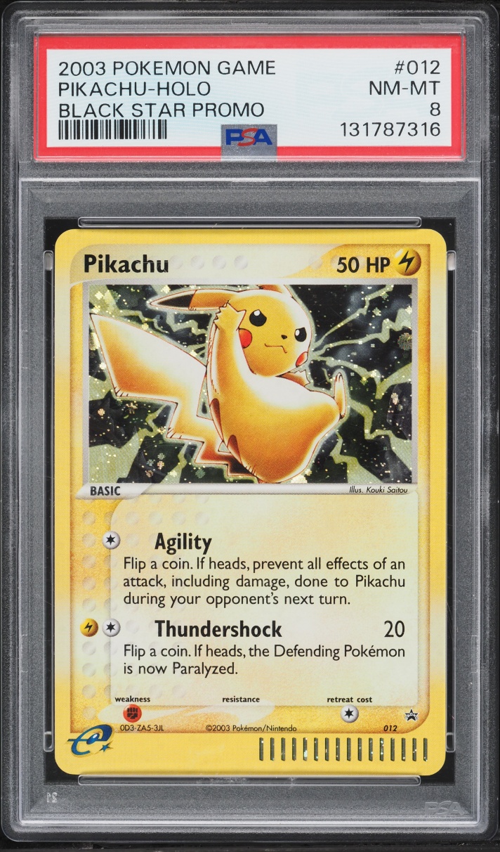 2003 Pokemon EX Promo Series Collector's Tin Holo Pikachu #12 PSA 8 NM-MT