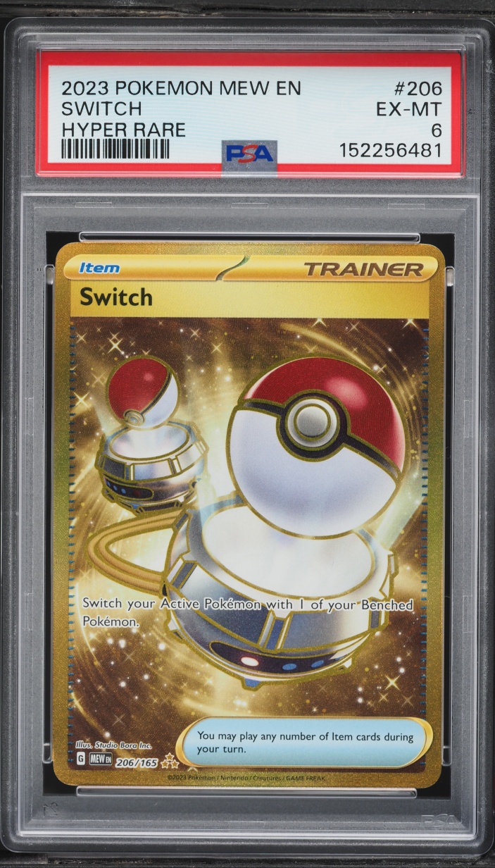 2023 Pokemon Scarlet & Violet 151 Gold Rare Switch #206 PSA 6 EXMT