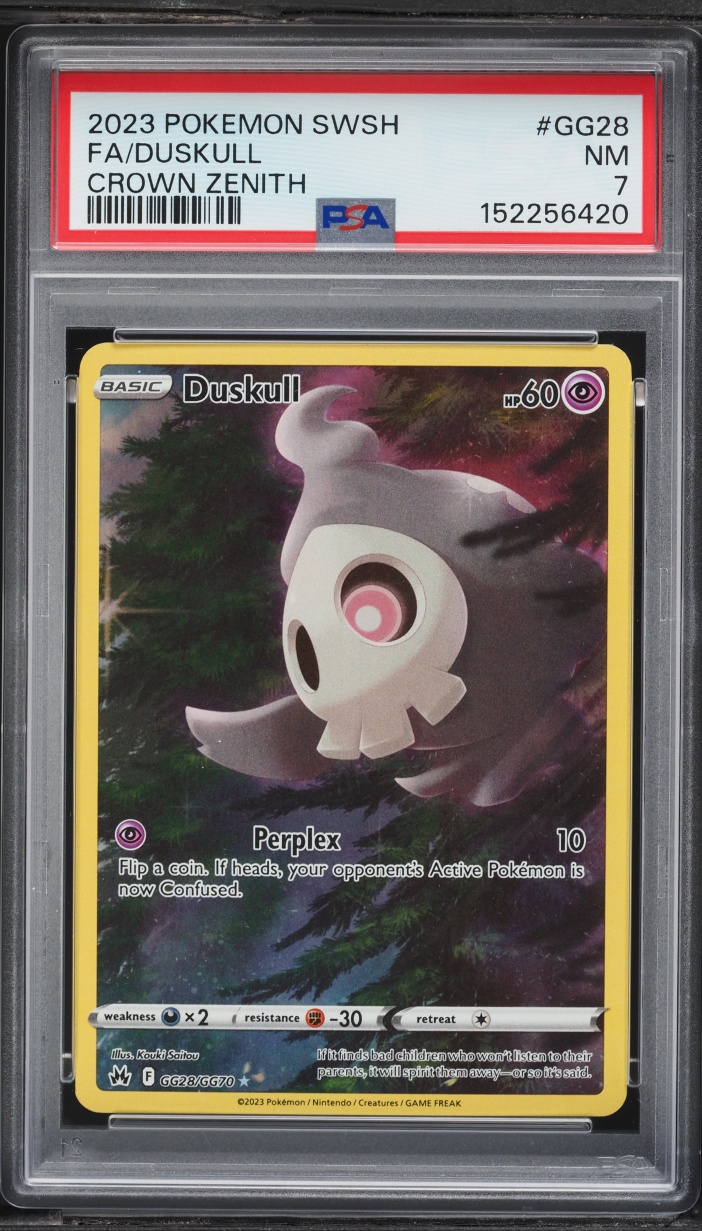 2023 Pokemon Sword & Shield Crown Zenith Full Art Duskull #GG28 PSA 7 NRMT