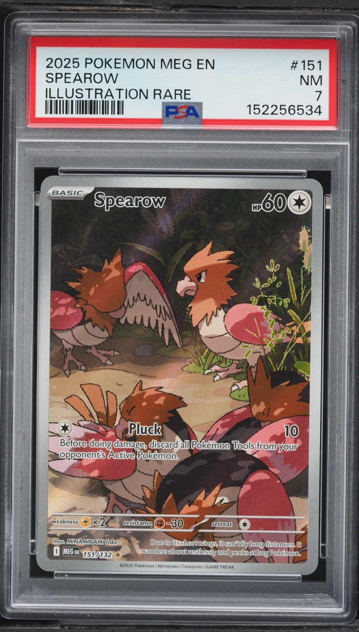 2025 Pokemon Mega Evolution IR Spearow #151 PSA 7 NRMT