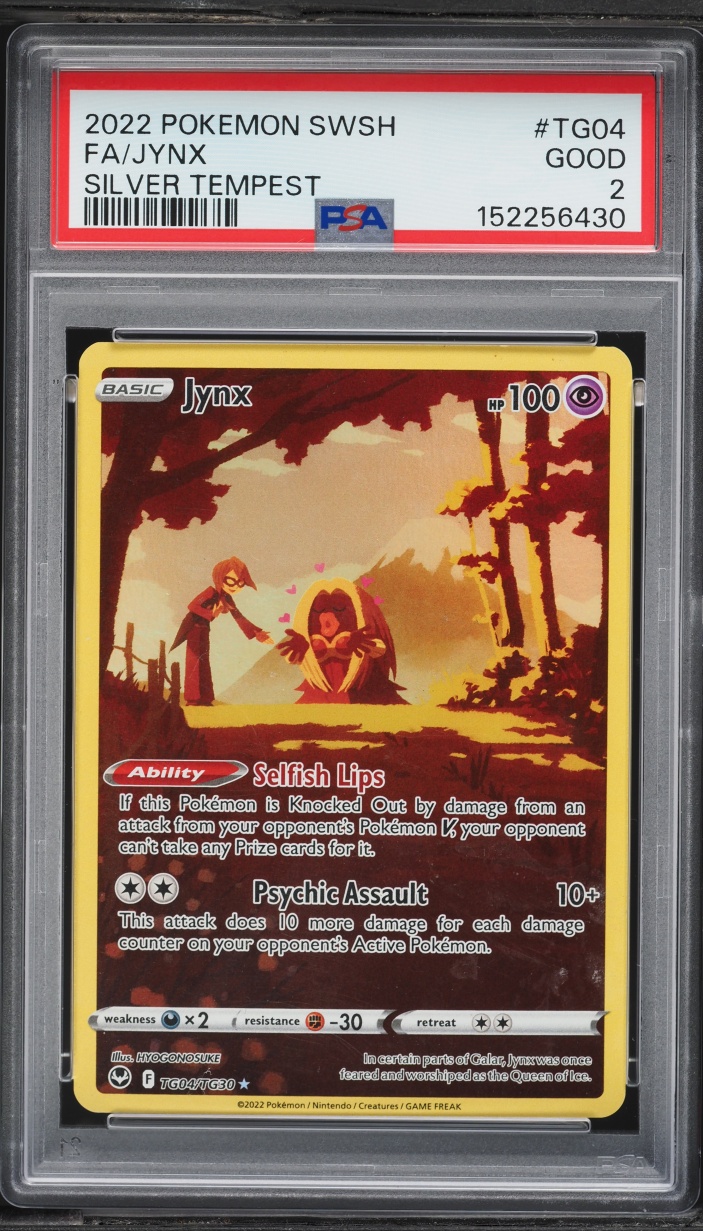 2022 Pokemon Sword & Shield Silver Tempest CHR Jynx #TG04 PSA 2 GD
