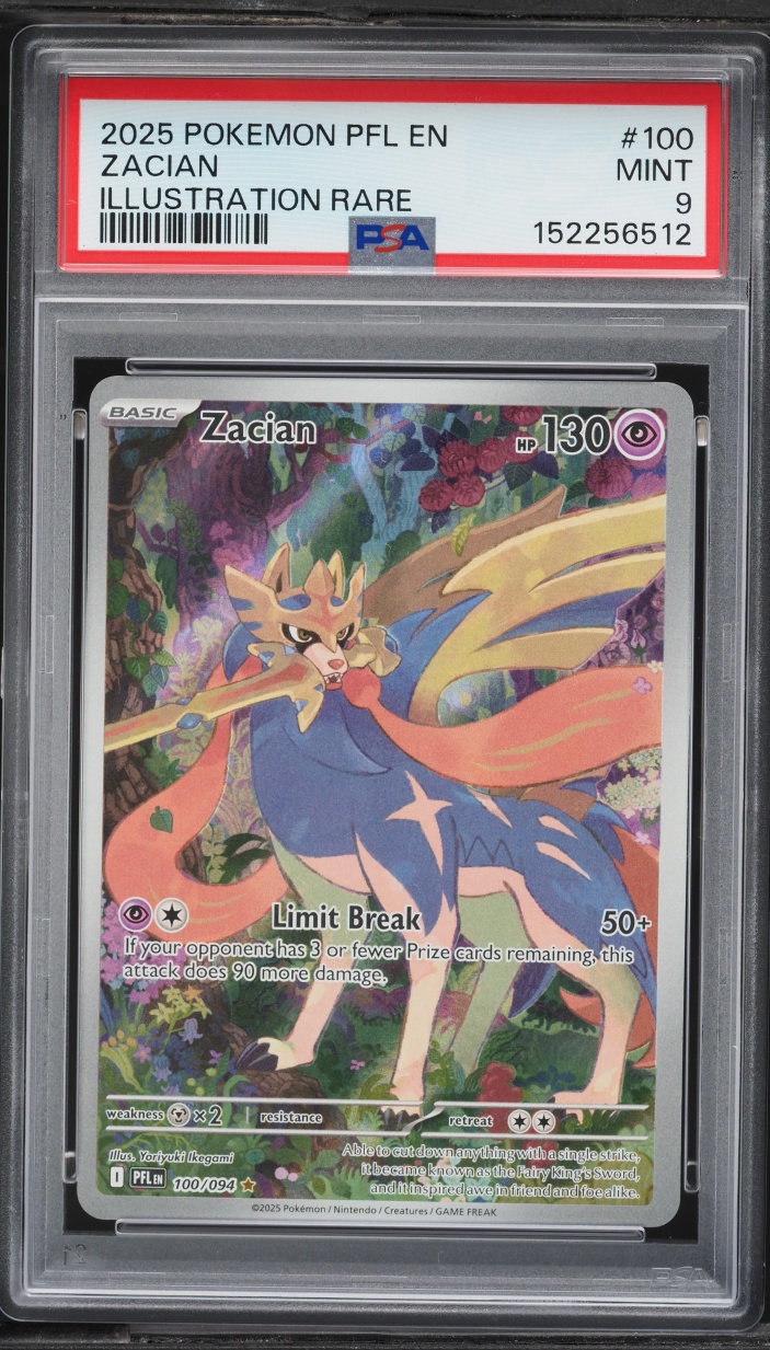 2025 Pokemon Mega Phantasmal Flames IR Zacian #100 PSA 9 MINT