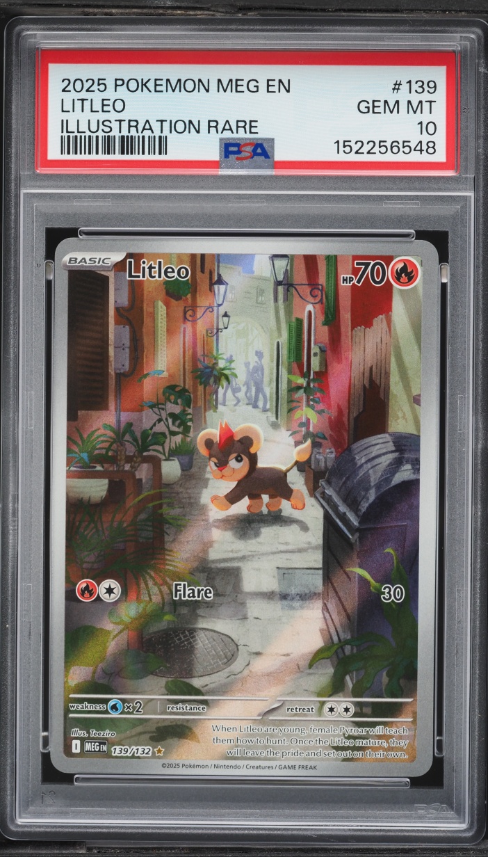2025 Pokemon Mega Evolution IR Litleo #139 PSA 10 GEM MINT