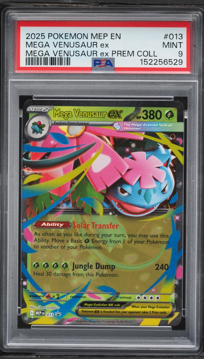 2025 Pokemon Mega Black Star Promo Mega Venusaur Ex Premium Coll Mega Venusaur EX #013 PSA 9