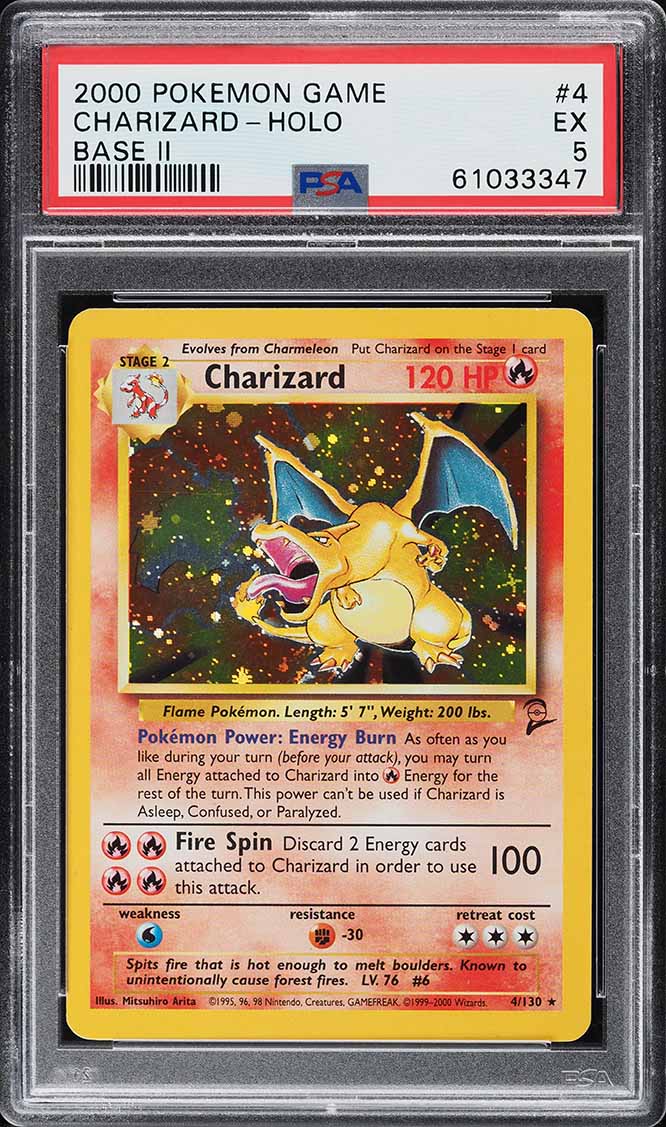 2000 Pokemon Base Set 2 Holo Charizard #4 PSA 5 EX on Fanatics Collect