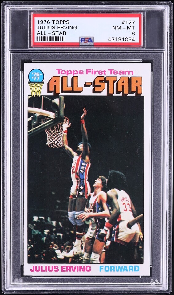 1976 Topps Basketball Julius Erving ALL-STAR #127 PSA 8 NM-MT