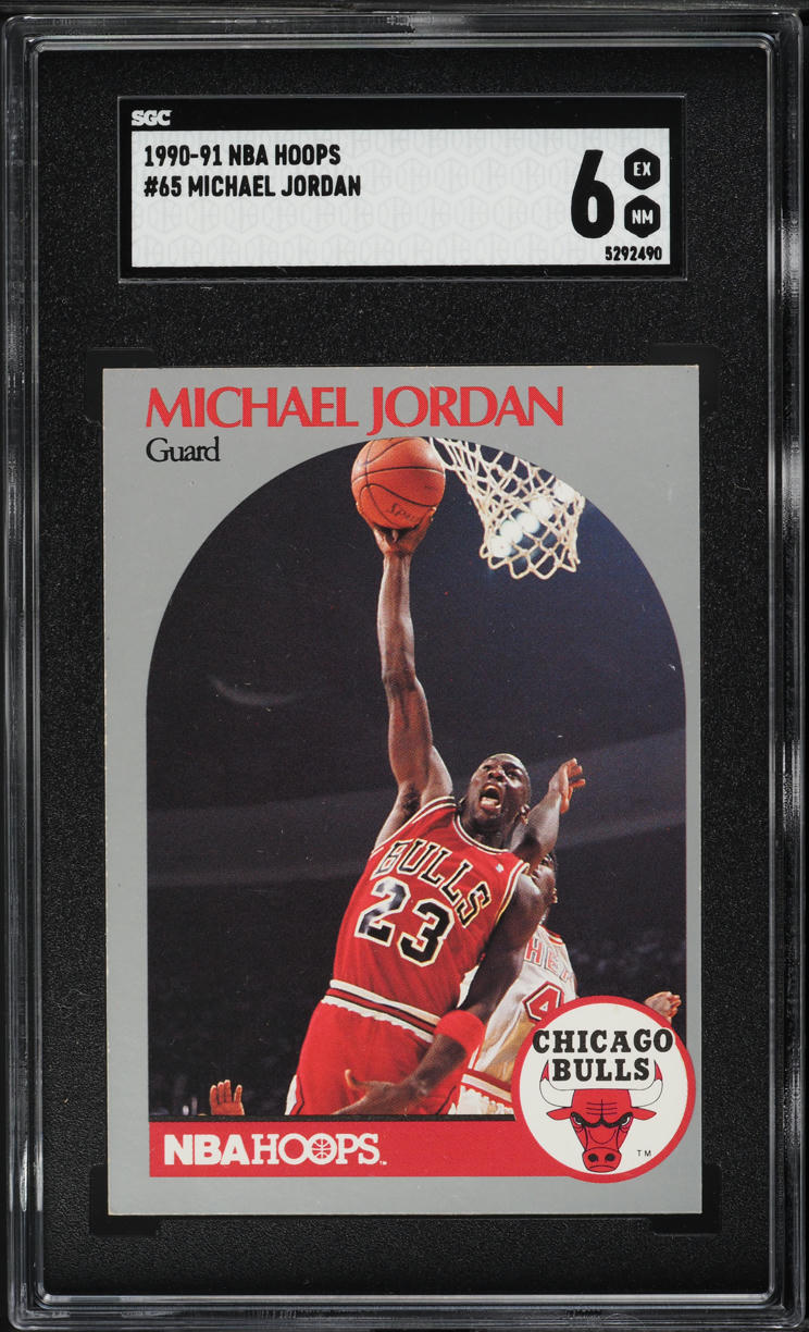 1990 Hoops Michael Jordan #65 SGC 6 EXMT