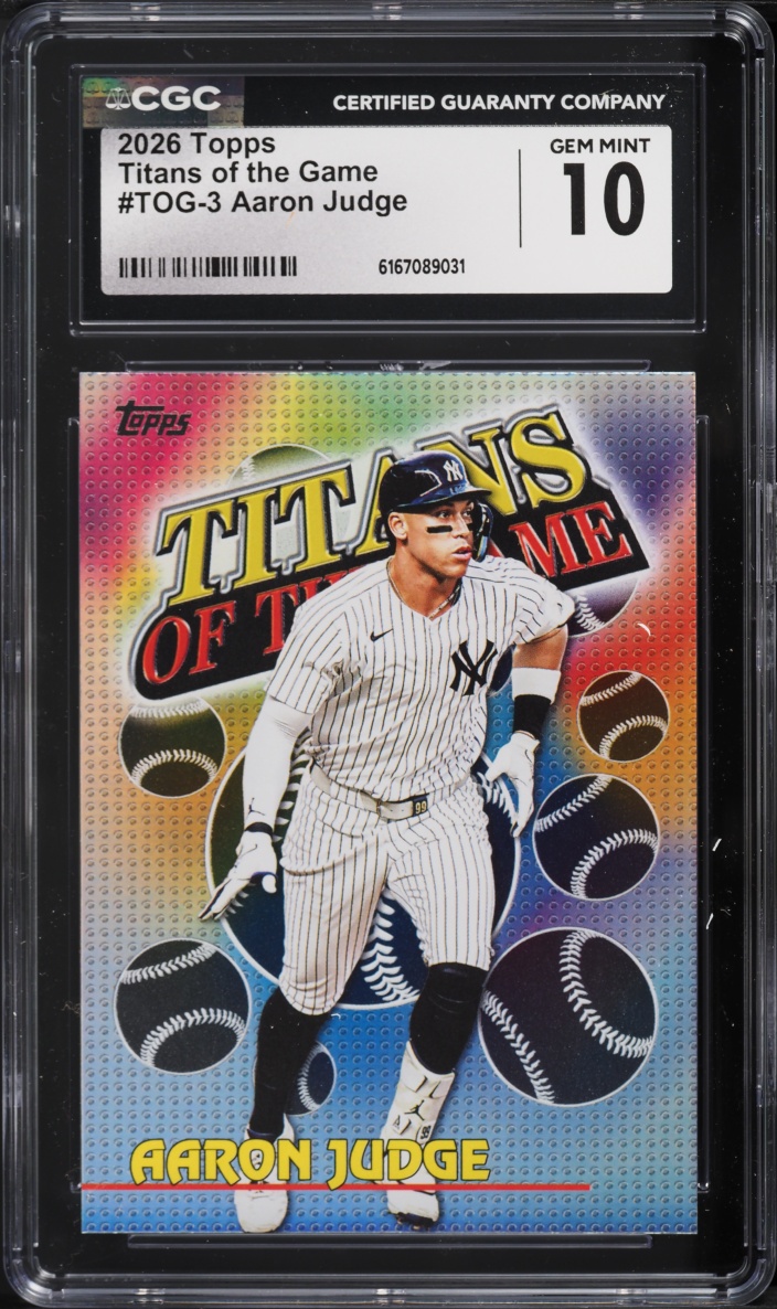 2026 Topps Titans Of The Game Aaron Judge #TOG-3 CGC 10 GEM MINT