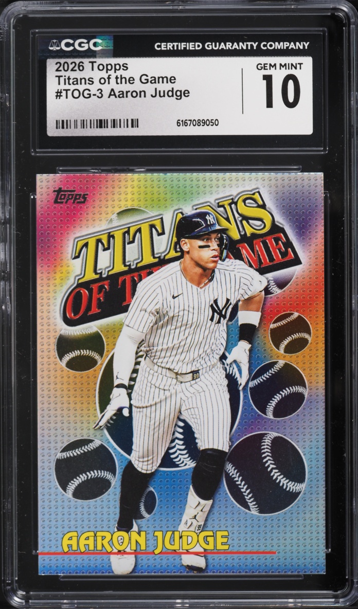 2026 Topps Titans Of The Game Aaron Judge #TOG-3 CGC 10 GEM MINT