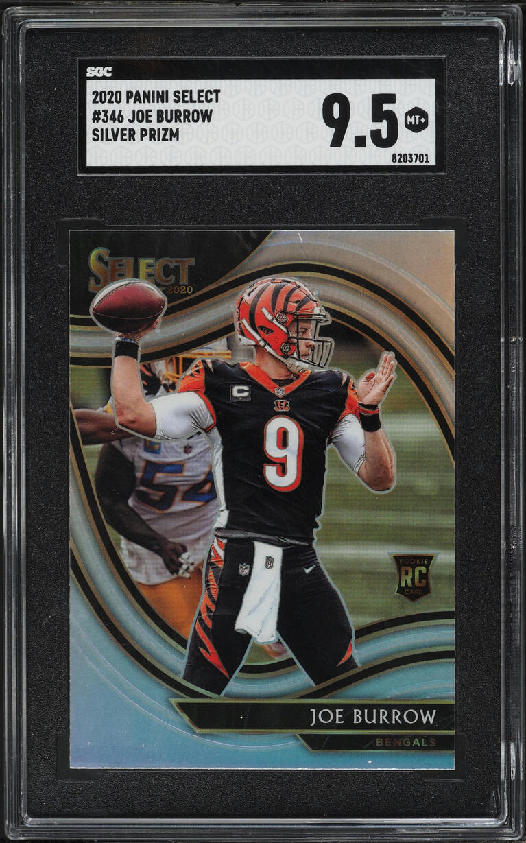 2020 Select Field Level Silver Prizm Joe Burrow ROOKIE #346 SGC 9.5 MINT+