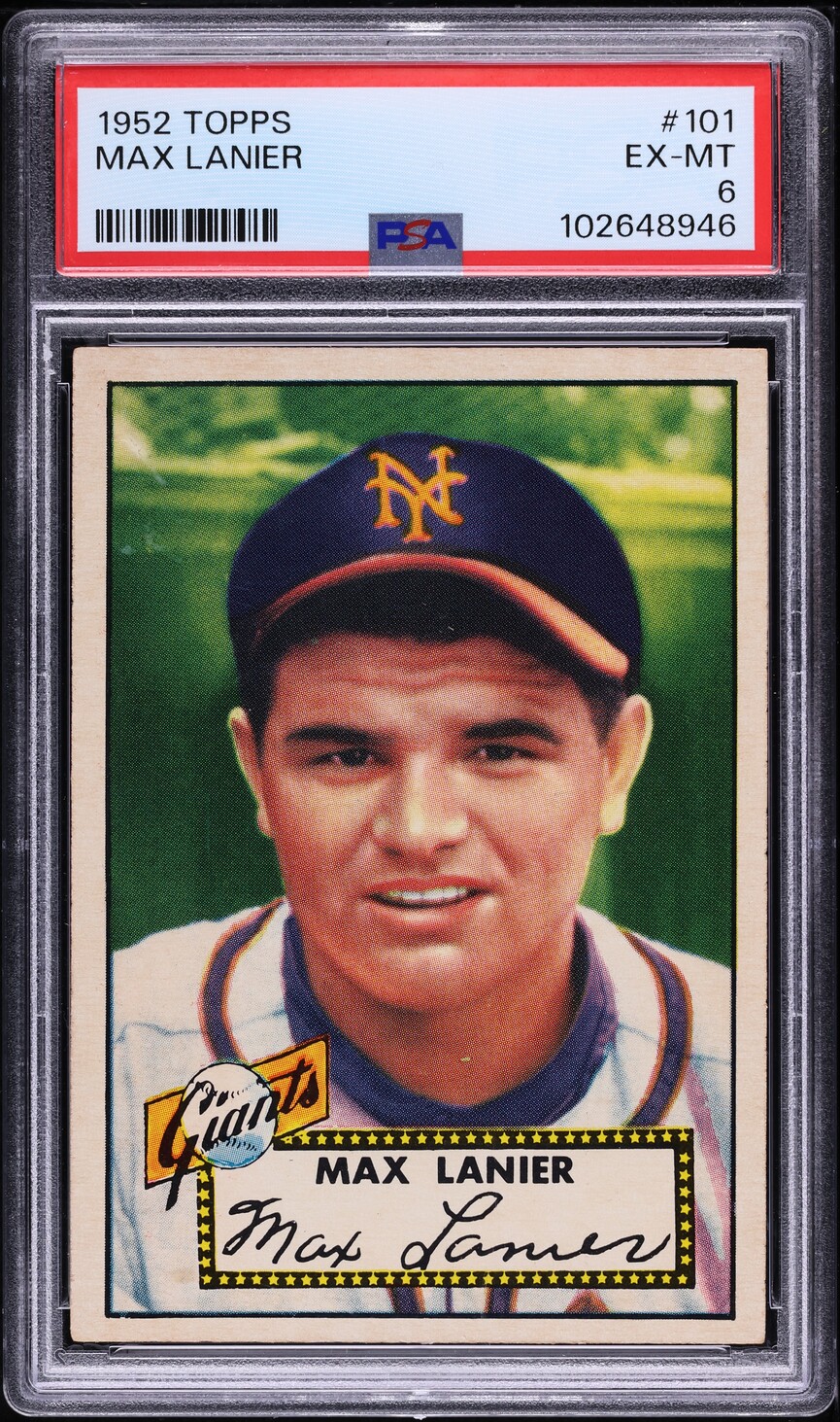 1952 Topps Max Lanier #101 PSA 6 EXMT