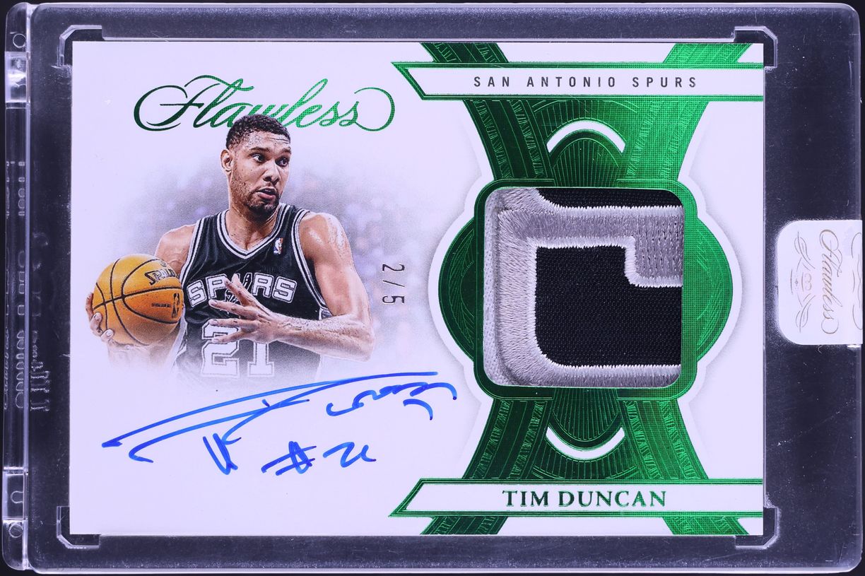 2024 Panini Flawless Emerald Tim Duncan PATCH AUTO /5 #FPA-TDS