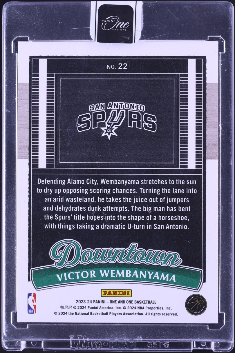 2023 Panini One And One Downtown Victor Wembanyama ROOKIE #22