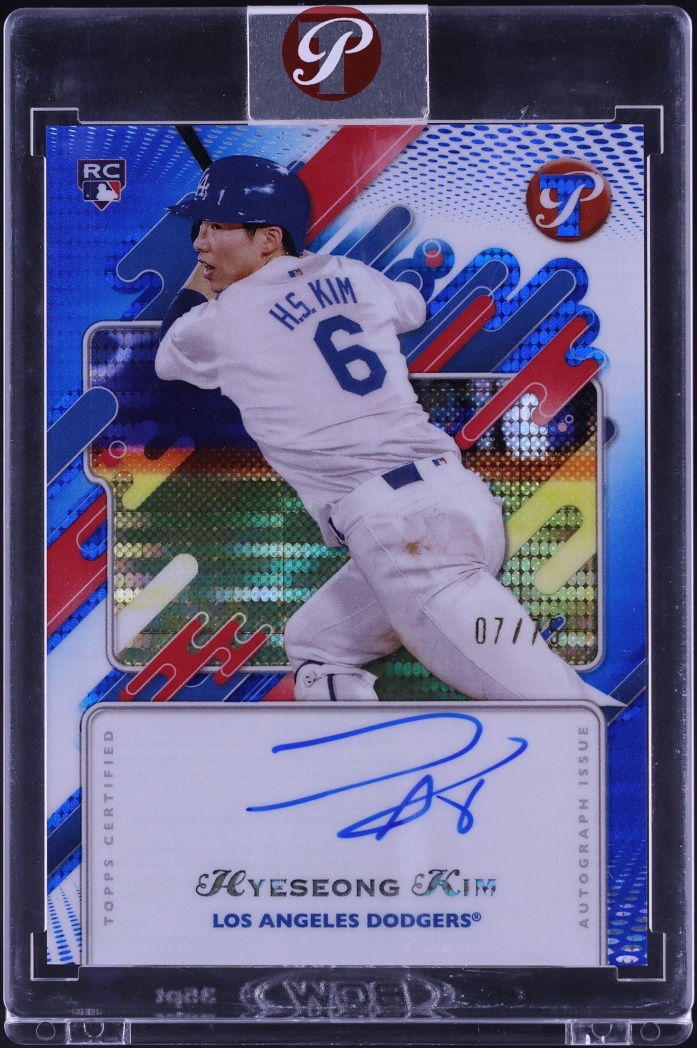 2025 Topps Pristine Blue Refractor Hyeseong Kim ROOKIE AUTO /75 #PA-HSK