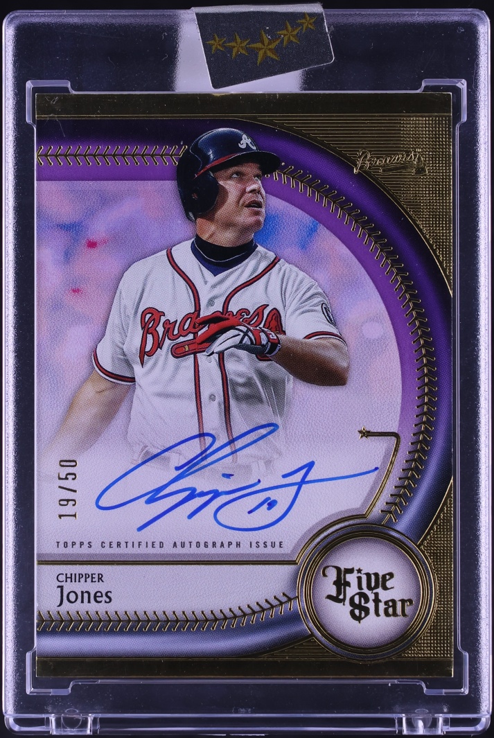 2025 Topps Five Star Purple Chipper Jones AUTO /50 #FSA-CJ