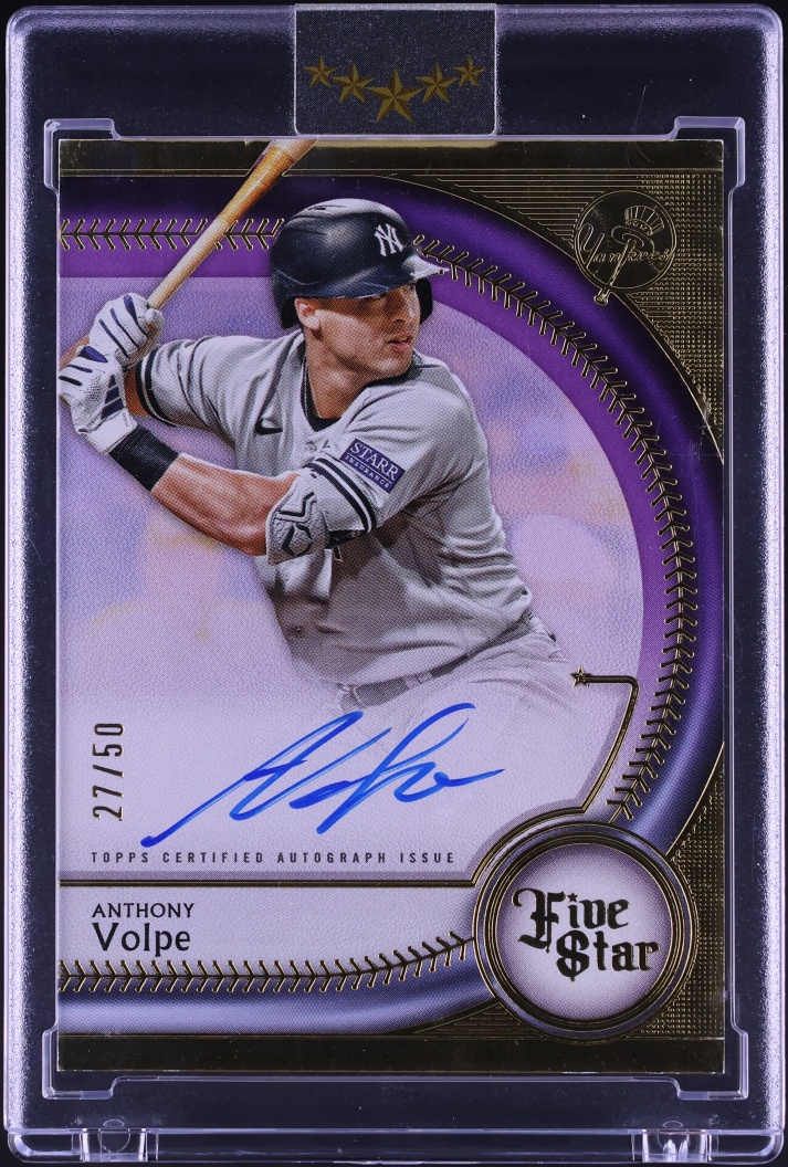 2025 Topps Five Star Purple Anthony Volpe AUTO /50 #FSA-AV