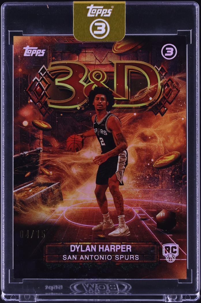 2025 Topps Three 3&D Dylan Harper ROOKIE /15 #3D-7