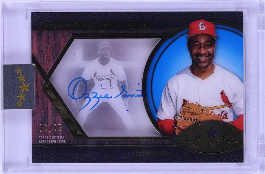 2025 Topps Five Star Pentamerous Penmanship Blue Ozzie Smith AUTO /15 #PP-OS