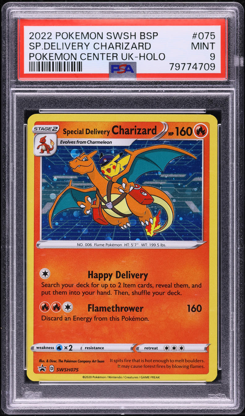 2022 Pokemon SWSH Black Star Promo Holo Special Delivery Charizard #75 ...