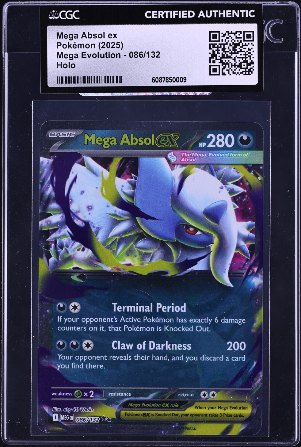 2025 Pokemon Mega Evolution Holo Mega Absol ex #86 CGC AUTH on Fanatics ...