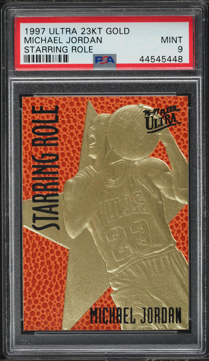 1997 Ultra 23kt Gold Starring Role Michael Jordan PSA 9 MINT