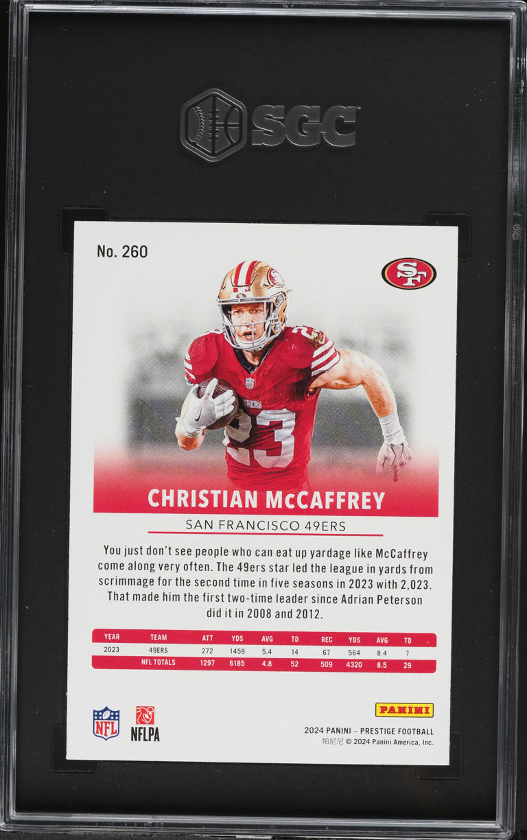 2024 Panini Prestige Christian McCaffrey #260 SGC 9 MINT