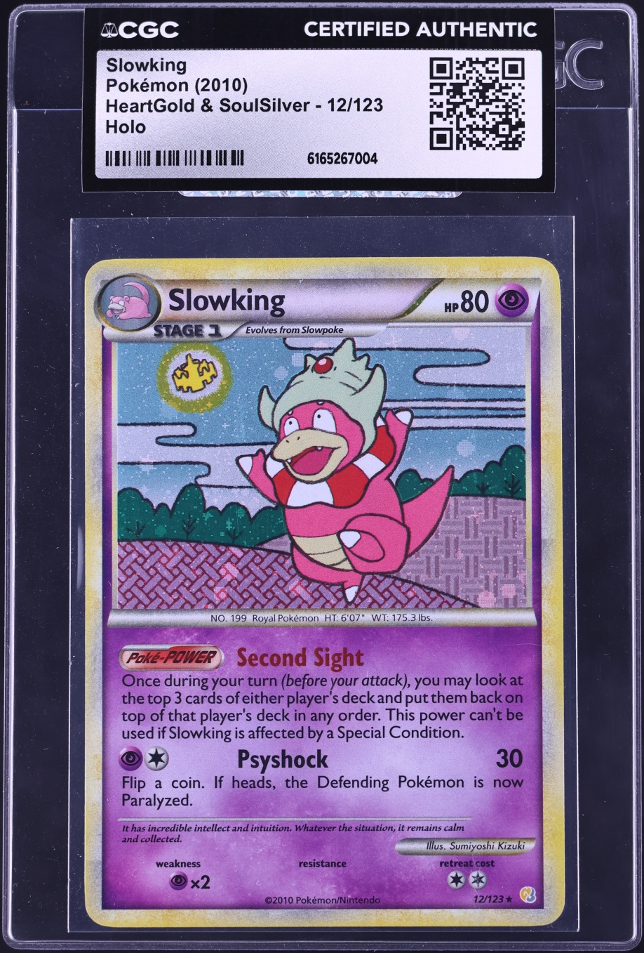 2010 Pokemon HeartGold & SoulSilver Holo Slowking #12 CGC AUTH