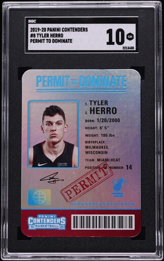 2019 Select Neon Orange Pulsar Tyler Herro ROOKIE RC AUTO /35 #RS