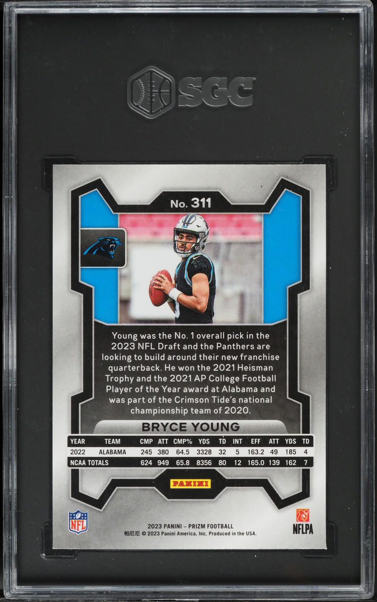 2023 Panini Prizm Bryce Young ROOKIE #311 SGC 9.5 MINT+