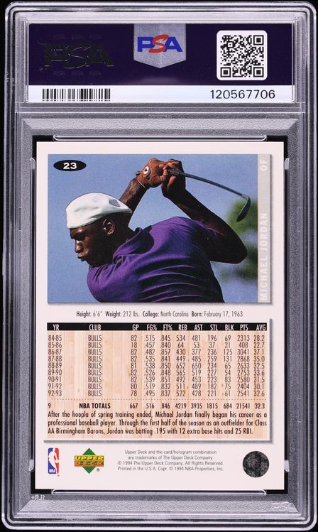 1994 Collector's Choice Michael Jordan ROOKIE #23 PSA PSA 10 GEM MINT