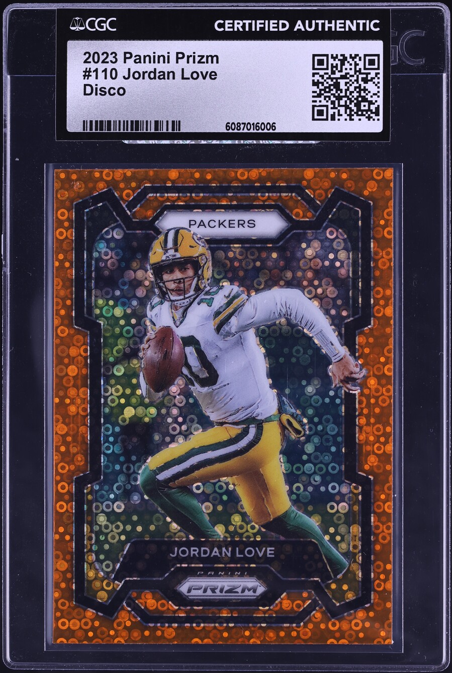 2023 Panini Prizm Disco Jordan Love #110 CGC AUTH