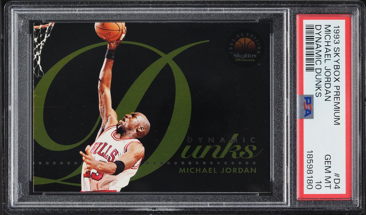 1993 Skybox Premium Dynamic Dunks Michael Jordan #D4 PSA 10 GEM MINT