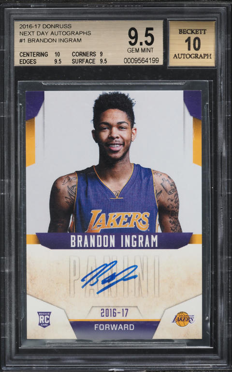 2016-17 Panini Donruss Next Day Autographs #ND-BI Brandon Ingram
