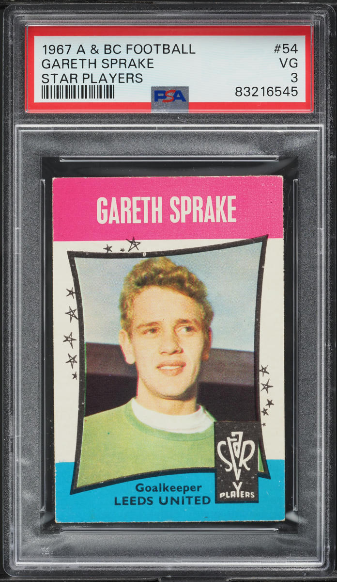 1967 A & BC Football Star Players Gareth Sprake #54 PSA 3 VG on ...