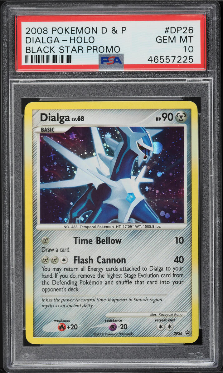 2008 Pokemon Diamond & Pearl Black Star Promo Holo Dialga #DP26 PSA 10 GEM MINT