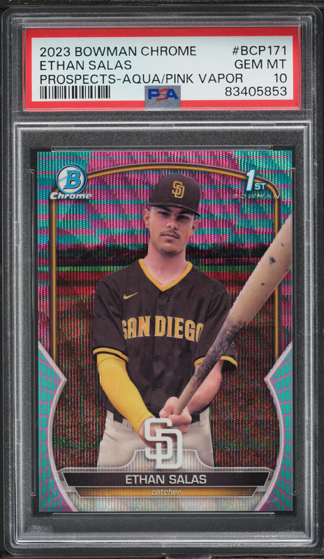 2023 Bowman Chrome Prospects Orange Refractor Ethan Salas /25