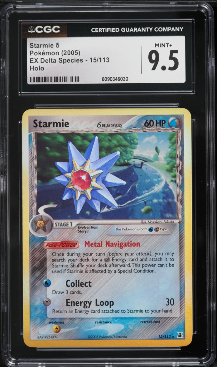 2005 Pokemon EX Delta Species Holo Starmie #15 CGC 9.5 MINT+