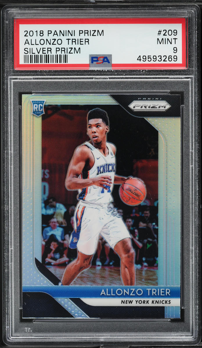 2018 Panini Prizm Silver Allonzo Trier ROOKIE #209 PSA 9 MINT