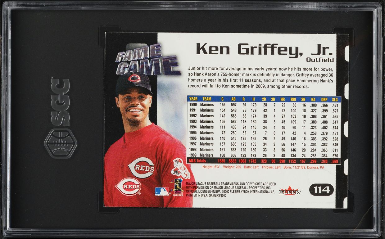 2000 Fleer Gamers Fame Game Ken Griffey Jr. #114 SGC 8.5 NM-MT+