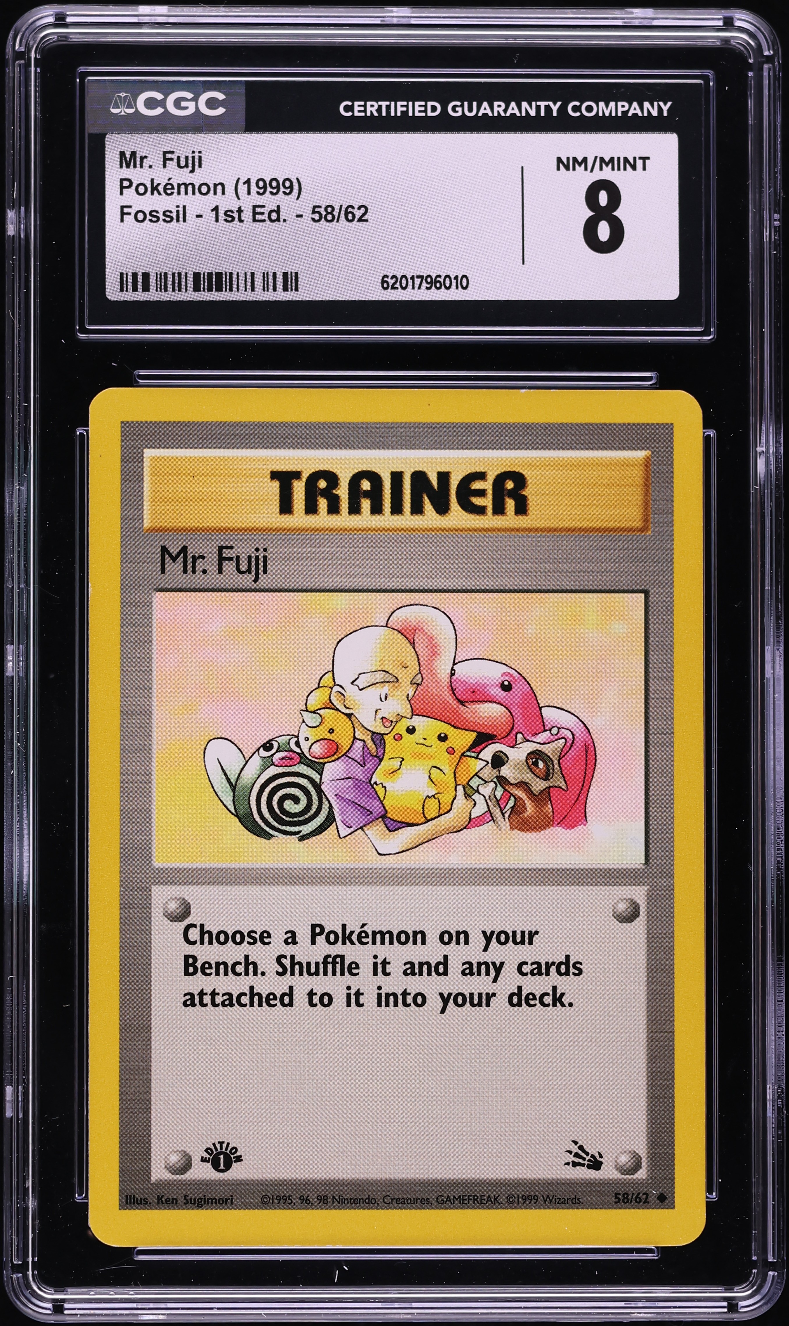 1999 Pokemon Fossil 1st Edition Mr. Fuji #58 CGC 8 NM-MT